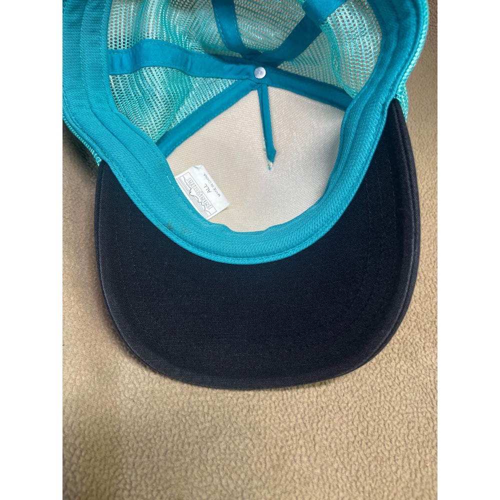 Patagonia Duckbill Trucker Hat Teal Geometric Tribal Mesh Snapback Cap ALL - Picture 11 of 11